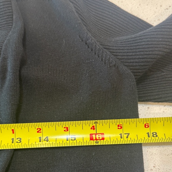 TALBOTS BLACK OPEN FRONT CARDIGAN SMALL PETITE 3/4 SLEEVE. - Picture 7 of 8